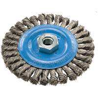 Wide Knotted Wire Wheel Brush, 5" Dia., 0.02" Fill, 5/8"-11 Arbor, Aluminum/Stainless Steel Auto Electric Service Ltd.