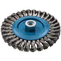Wide Knotted Wire Wheel Brush, 6" Dia., 0.02" Fill, 5/8"-11 Arbor, Aluminum/Stainless Steel Auto Electric Service Ltd.