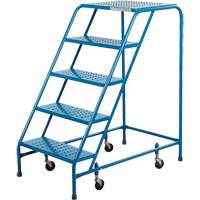 Escabeau roulant, 5 marches, Largeur de la marche 18", Hauteur de la plateforme 46", Acier Auto Electric Service Ltd.