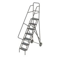 Steel Rolling Ladder, 7 Steps, 16" Step Width, 70" Platform Height, Steel Auto Electric Service Ltd.