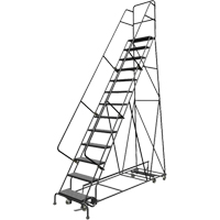 &eacute;chelles roulantes multidirectionnelles, 13 marches, Largeur de la marche 24", Hauteur de la plateforme 130", Acier Auto Electric Service Ltd.