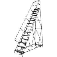 &eacute;chelles roulantes multidirectionnelles, 15 marches, Largeur de la marche 24", Hauteur de la plateforme 150", Acier Auto Electric Service Ltd.