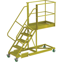Cantilever Rolling Ladder, Supported, 5 Steps, 40" Platform Depth, 50" Platform Height Auto Electric Service Ltd.