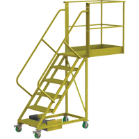 Cantilever Rolling Ladder, Unsupported, 6 Steps, 40" Platform Depth, 60" Platform Height Auto Electric Service Ltd.