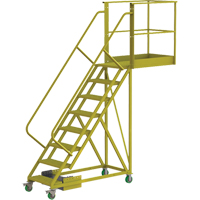 Cantilever Rolling Ladder, Unsupported, 8 Steps, 40" Platform Depth, 80" Platform Height Auto Electric Service Ltd.