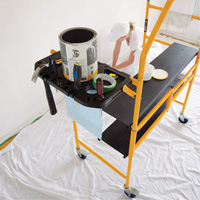 nsemble d'&eacute;chafaudage &agrave; montant de s&eacute;curit&eacute; & tablette pour outils de 4' Jobsite Series, Cadre Acier, 49-1/2" p x 57-3/4" h Auto Electric Service Ltd.