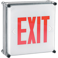 Aqua NEMA 4x Exit Signs, LED, Hardwired, 11-3/4" L x 11-3/4" W, English Auto Electric Service Ltd.