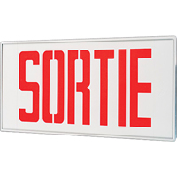 Stella Exit Signs - Sortie, LED, Hardwired, 17-1/2" L x 18-1/2" W, French Auto Electric Service Ltd.