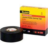 Scotch&reg; Linerless Rubber Splicing Tape 130C, 25.4 mm (1") x 9.14 m (30'), Black Auto Electric Service Ltd.