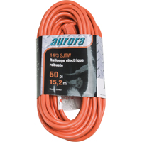 Cordon rallonge en vinyle, Ext&eacute;rieur, SJTW, AWG 14/3, 15 A, 50' Auto Electric Service Ltd.