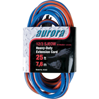 TPE-Rubber Extension Cord With Light Indicator, All-Weather, SJEOW, 12/3 AWG, 15 A, 25' Auto Electric Service Ltd.
