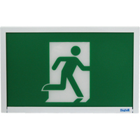 Enseigne de sortie coureur, DEL, &agrave; piles, 12" lo x 7 1/2" la, Pictogramme Auto Electric Service Ltd.