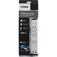 Limiteurs de surtension avec chargeur USB, 4 Prises, 1200 J, 1875 W, Cordon 4' Auto Electric Service Ltd.