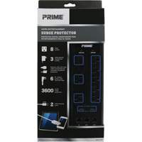 Limiteurs de surtension avec chargeur USB, 8 Prises, 3600 J, 1875 W, Cordon 6' Auto Electric Service Ltd.