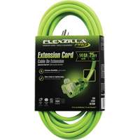 Flexzilla&reg; Pro Industrial Extension Cord, All-Weather, SJTW, 14/3 AWG, 15 A, 25' Auto Electric Service Ltd.