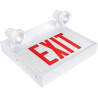 Exit Sign with Security Lights, LED, Battery Operated/Hardwired, 12-1/10" L x 11" W, English Auto Electric Service Ltd.