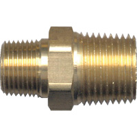 Reducing Hex Nipple, Brass, 1/2" x 3/8", NPT x NPT Auto Electric Service Ltd.